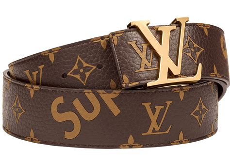 authentic supreme lv belt|louis vuitton monogram belt.